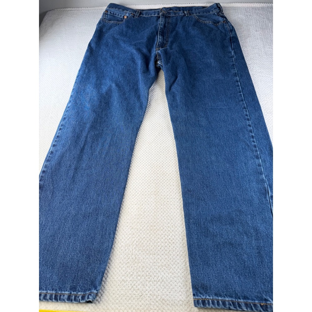 Levis 505 Regular Fit Straight Leg Blue Denim Jeans Mens 44x32 04505-4886